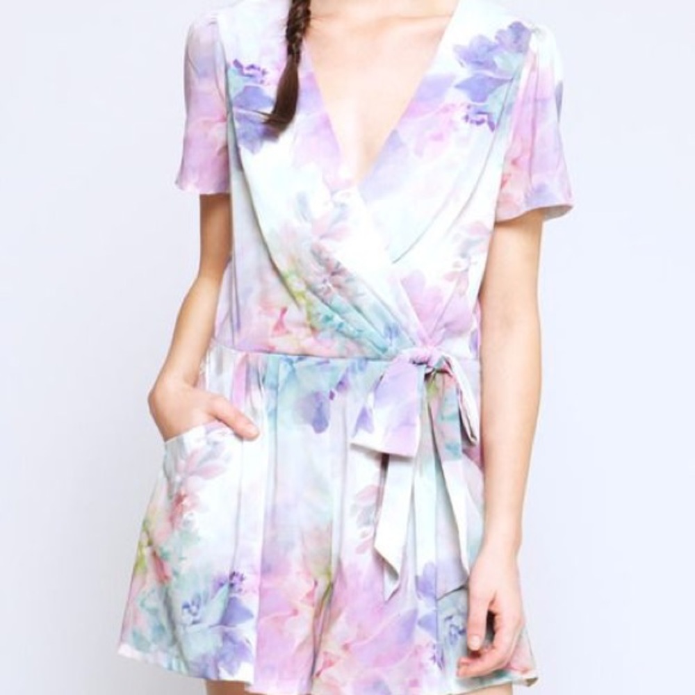 Watercolor Floral Romper